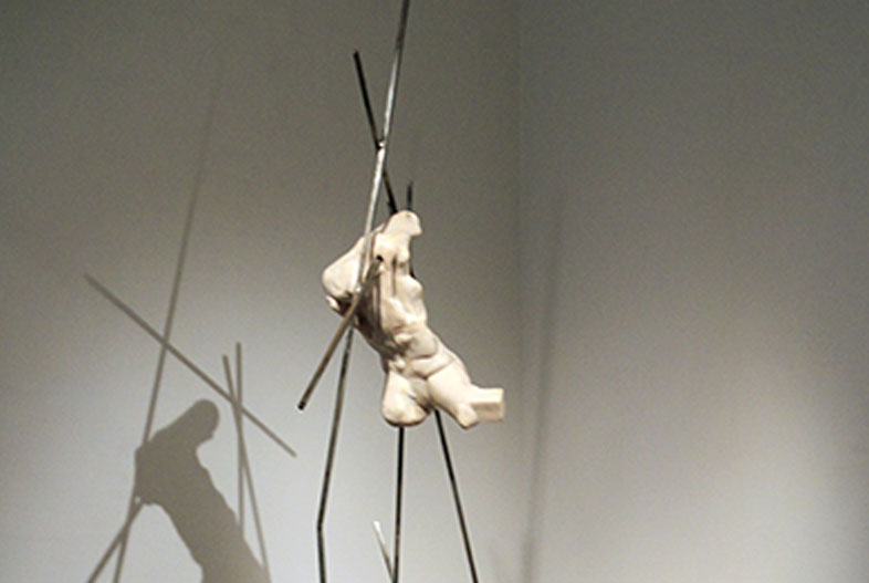 The double is oneself (2013). Pigmented wax and iron 