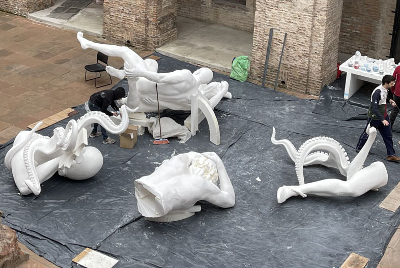 La piedad de las estatuas. Creation process.