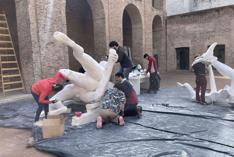 The Piety of Statues. Creation process.