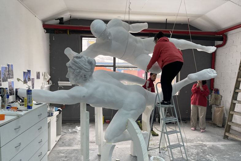 La piedad de las estatuas. Creation process.